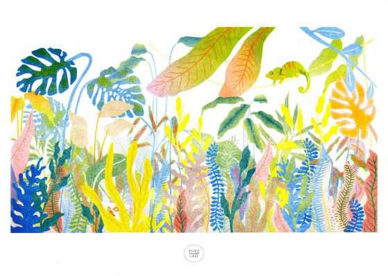 poster de chambre d'enfant coloré et original, illustration de jungle